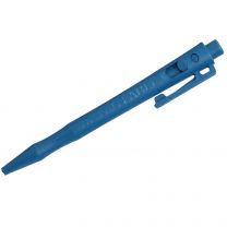 Detectable HD Retractable Pens - Standard Ink (Pack of 50) - Black Ink, Blue Housing, Pocket Clip