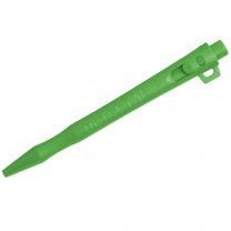 Detectable HD Retractable Pens - Standard Ink (Pack of 50) - Blue Ink, Green Housing, Lanyard Loop