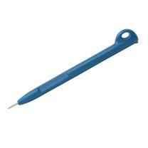 Detectable One-Piece Pens (Pack of 50) - Black Ink, Blue Housing, Lanyard