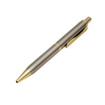 Stainless Steel & Brass Retractable Pens - Blue Standard Ink (Pack of 10)