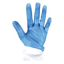 Metal Detectable Disposable Vinyl Gloves (Pack of 100) - Small