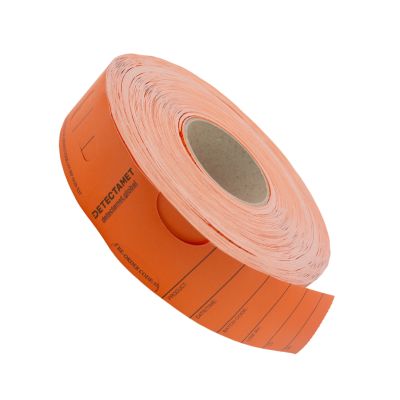 Metal Detectable Keyhole Loop Tags - Low Heat (Roll of 500) - Orange