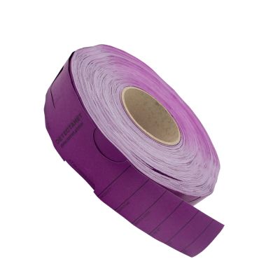 Metal Detectable Keyhole Loop Tags - Low Heat (Roll of 500) - Purple