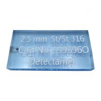 Metal Detector Test Card Manufactured from Blue Acrylic